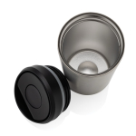 Taza térmica take away ecológica con tapa de clic 400 ml Avira Alix color plateado quinta vista