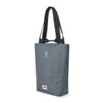 Bolsa térmica impermeable con compartimento dividido Black+Blum 16L color gris vista con logo