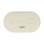 Reloj despertador eco con luz gradual y paisajes sonoros relajantes color beige vista con logo