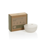 Humidificador recargable de plástico reciclado con autonomía de 6H color beige vista con caja