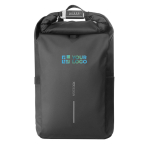 Mochila urbana impermeable con fijación a bicicleta y antirrobo 16” color negro vista de impresión