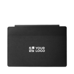 Funda de portátil reciclada con soporte de inclinación de 4 cm 14” color negro vista de impresión