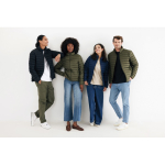 Chaqueta acolchada de poliéster reciclado hombre casual fit 70 g/m2 IQONIQ Maiko color negro