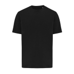 Camiseta de algodón reciclado unisex modern fit 220 g/m2 IQONIQ Nikko color negro