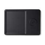 Cargador inalámbrico de escritorio ecológico con bandeja organizadora color negro