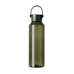 Botella RPET de diseño minimalista con tapa de acero y asa 550ml color verde