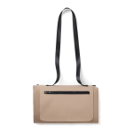 Manta de pícnic en poliéster reciclado con forro polar impermeable color marfil