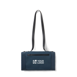 Manta de pícnic en poliéster reciclado con forro polar impermeable color azul marino vista de impresión