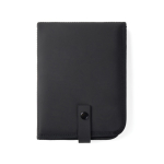 Cojín portátil reciclado con cierre a presión y diseño plegable color negro