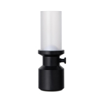 Lámpara de mesa portátil reciclada con batería recargable y regulador color negro segunda vista
