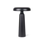 Lámpara de mesa reciclada con luz cálida y blanca regulable por tacto color negro