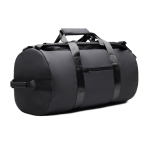 Mochila de fin de semana en poliéster reciclado con asas dobles 35L color negro segunda vista