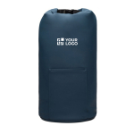 Bolsa térmica en poliéster reciclado con diseño enrollable 25L color azul marino vista de impresión