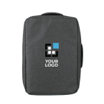 Mochila para viajes con múltiples bolsillos incluyendo portátil 15'' color gris vista de impresión