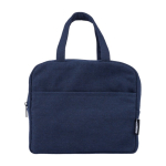 Bolsa térmica de polialgodón reciclado con interior de aluminio color azul primera vista