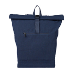 Mochila enrollable de polialgodón reciclado para portátil 15'' color azul primera vista