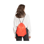 Mochila de cuerdas de poliéster con las esquinas y cuerdas negras segunda vista