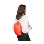 Mochila de cuerdas de poliéster con las esquinas y cuerdas negras tercera vista