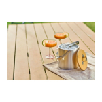 Cubitera de acero inoxidable de doble pared con tapa de bambú séptima vista