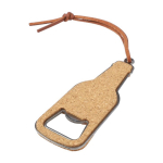 Abrebotellas de corcho en forma de botella con cordón para colgar primera vista