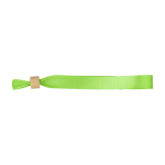 Pulsera de colores para eventos de RPET con cierre de bambú color verde claro primera vista