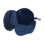 Set de viaje con almohada y antifaz de algodón y poliéster suave cuarta vista