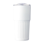 Vaso de acero inoxidable reciclado con cierre deslizante 500ml color blanco primera vista