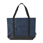 Bolsa de hombro resistente al agua con compartimiento frontal color azul primera vista