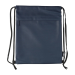 Mochila de cuerdas repelente al agua con bolsillo frontal color azul primera vista