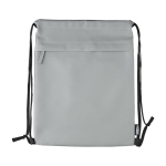 Mochila de cuerdas repelente al agua con bolsillo frontal color gris primera vista