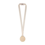 Medalla de madera con cordón de algodón con hebilla de seguridad cuarta vista