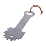 Limpiador de barbacoa de acero inoxidable con un abrebotellas primera vista