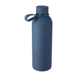 Botella de acero inox. reciclado con acabado engomado y correa 500ml primera vista