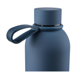 Botella de acero inox. reciclado con acabado engomado y correa 500ml décima vista
