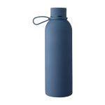 Botella de acero inox. reciclado con acabado engomado y correa 500ml tercera vista