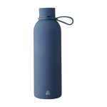 Botella de acero inox. reciclado con acabado engomado y correa 500ml cuarta vista