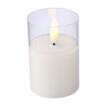 Vela LED con efecto de llama realista en tarro de vidrio tercera vista