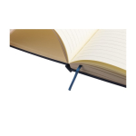 Libreta de PU reciclado con hojas a rayas A5 y bolígrafo tinta azul duodécima vista