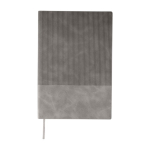 Libreta con efecto pana en la parte superior hojas a rayas A5 color gris primera vista