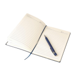 Libreta A5 con efecto pana en la parte superior y bolígrafo tinta azul octava vista
