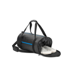 Bolsa de deporte en poliéster reciclado 600D con zapatero lateral color azul real octava vista