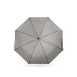 Paraguas plegable 3 secciones rPET con varillas fibra vidrio Ø98 color gris claro primera vista