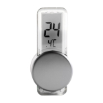 Estación meteorológica digital con ventosa para pegar en superficie color plateado primera vista