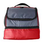 Bolsa térmica de poliéster con nevera en la parte inferior color rojo primera vista