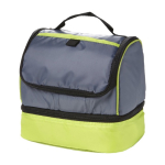 Bolsa térmica de poliéster con nevera en la parte inferior color verde claro quinta vista