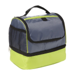 Bolsa térmica de poliéster con nevera en la parte inferior color verde claro sexta vista