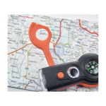 Set de supervivencia completo con 6 distintas funciones color naranja undécima vista