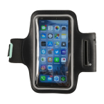 Brazalete deportivo porta móvil reflectante con cierre de velcro color negro primera vista