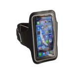 Brazalete deportivo porta móvil reflectante con cierre de velcro color negro décima vista