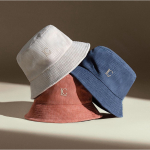 Gorro unisex estilo bob de pana suave para personalizar color natural vista detalle